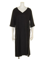 【Omekashi】Vネックドルマンワンピース/オレンジ