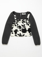 【Sweet×Supreme.La.La.】フロッキーフラワービスチェトップス/オフホワイト