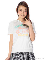 【Tralala】フード付半そでプルオーバー/イエロー