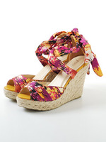 【glifeed】ジオメトリックジュートサンダル/グレー