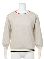 【mystic】裏毛リブラインハイネックPO/ブル-