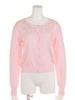 【美人百花3月号掲載】テープ刺繍カーディガン/ブルー