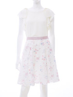 【美人百花4月号掲載】【39thAnniversary】エアリーローズフレアスカート/ブルー