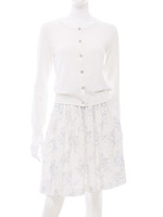 【美人百花4月号掲載】ビジューボタンニットカーディガン/ブルー