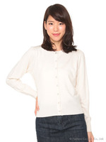 ∞ビジュー釦カーディガン/ラベンダー