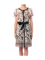 カモフラージュ柄シフォンワンピース/ピンク系(171)