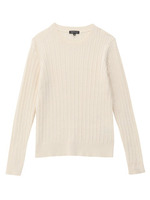 クルーネックケーブルニット/ネイビー(093)