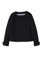 グログランテープ使いノーカラージャケット/ネイビー系(095)