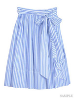 コットンストライプSK/ブルー×ブルー