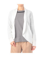 コットンニットラウンドカーディガン/ホワイト(002)