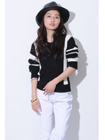 サスペンダーラインニットトップス/WHITE