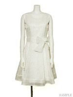 シアーストライプワンピース/オフ