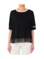 シアー切り替えプルオーバー/ブラック(019)