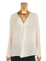 シフォンブラウス/ホワイト