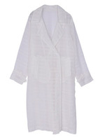 シフォンマキシトレンチCO(チェック)/WHT