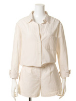 シャツオールインワン/RED