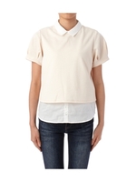 シャツレイヤード風クレリックカットソー/ネイビー系(093)