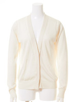 シルク100% 略比翼カーデ/RED