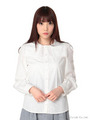 スクエアカラーブラウス/ホワイト