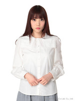 スクエアカラーブラウス/ホワイト