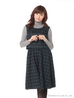 タータンチェックセパレートワンピース/レッド