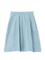 タックプリーツグログランスカート/オフホワイト(003)