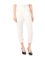 タック裾絞りクロップドパンツ/ネイビー(093)