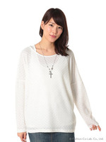 タンクトップ+ネックレス+ドルマンカットソーSet/ブラック