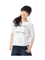 チェック柄シフォンレイヤードカットソー/ライトグリーン(021)