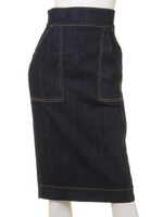 デニムH／WタイトSK/BLU