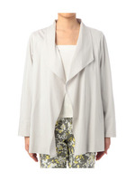 ノーボタンドレープジャケット/グレー系(011)