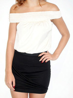 バックリボンオフショルTOPS /IVO