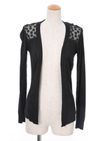 バックレース前縛りカーデ/イエロー