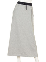 ビジューポイント裏毛マキシスカート/ネイビー