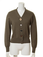 ビジュボタンカーディガン/NVY