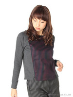 ピンストライププルオーバー/レッド