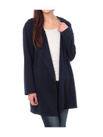 フーデッドトッパーカーディガン/ブラック(019)