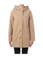 フードシングルコート/ブルー(092)