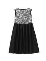 フラワー柄シースルー切り替えワンピース/ライトベージュ(051)