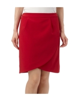 フロントタックラップスカート/レッド系(062)