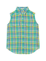 マドラスチェックシャツ/グリーン系(221)