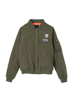 ミリタリー風ジップアップジャケット/カーキ系(026)