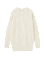 モヘヤ混スパンコール付きプルオーバーニット/アイボリー(004)