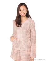 ラメカットツイードブルゾン/ピンク