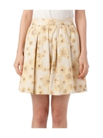 ラメフラワープリーツスカート/イエロー系(132)