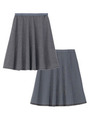 リバーシブルフレアスカート/グレー系(113)