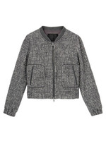 ループツイード調ジップアップブルゾン/グレー系(413)