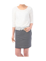 レース×リップルポンチワンピース/グレー(012)