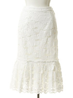 レースマーメイドスカート/ホワイト