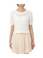 レーヨン混エアリーニット/ホワイト(002)